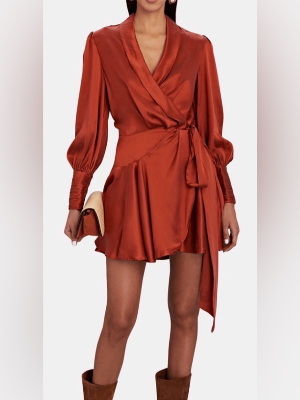 Zimmermann Rust Satin Blouse